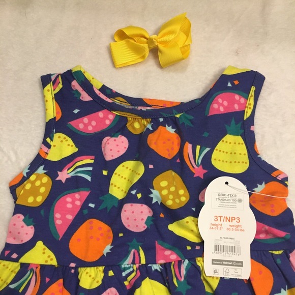 New with tags girls Sun Dress 3t with hair bow bundle - Picture 2 of 3